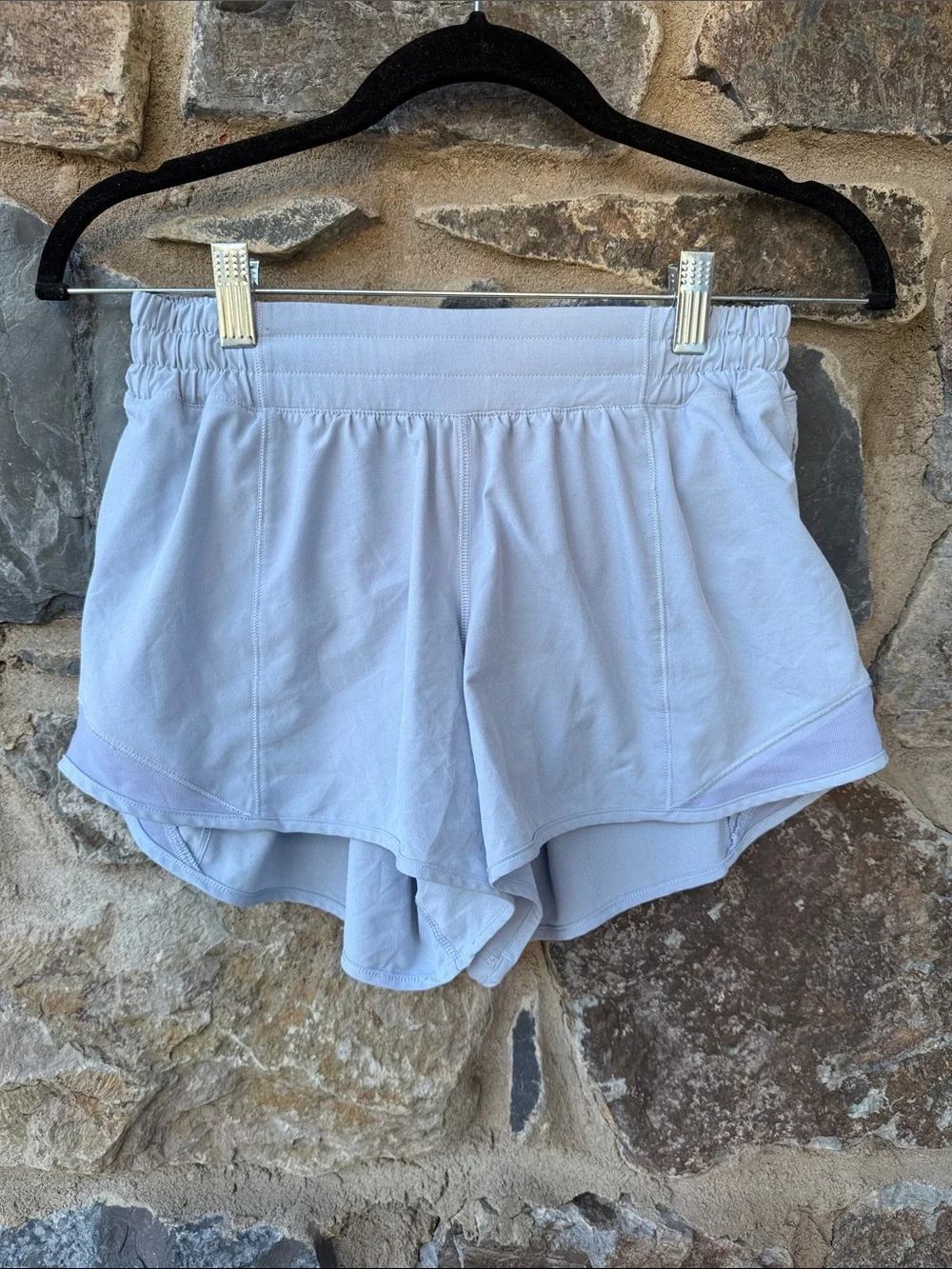 Lululemon Speed Up Short Size 6 Light Blue Mesh Trim Running Athletic Shorts